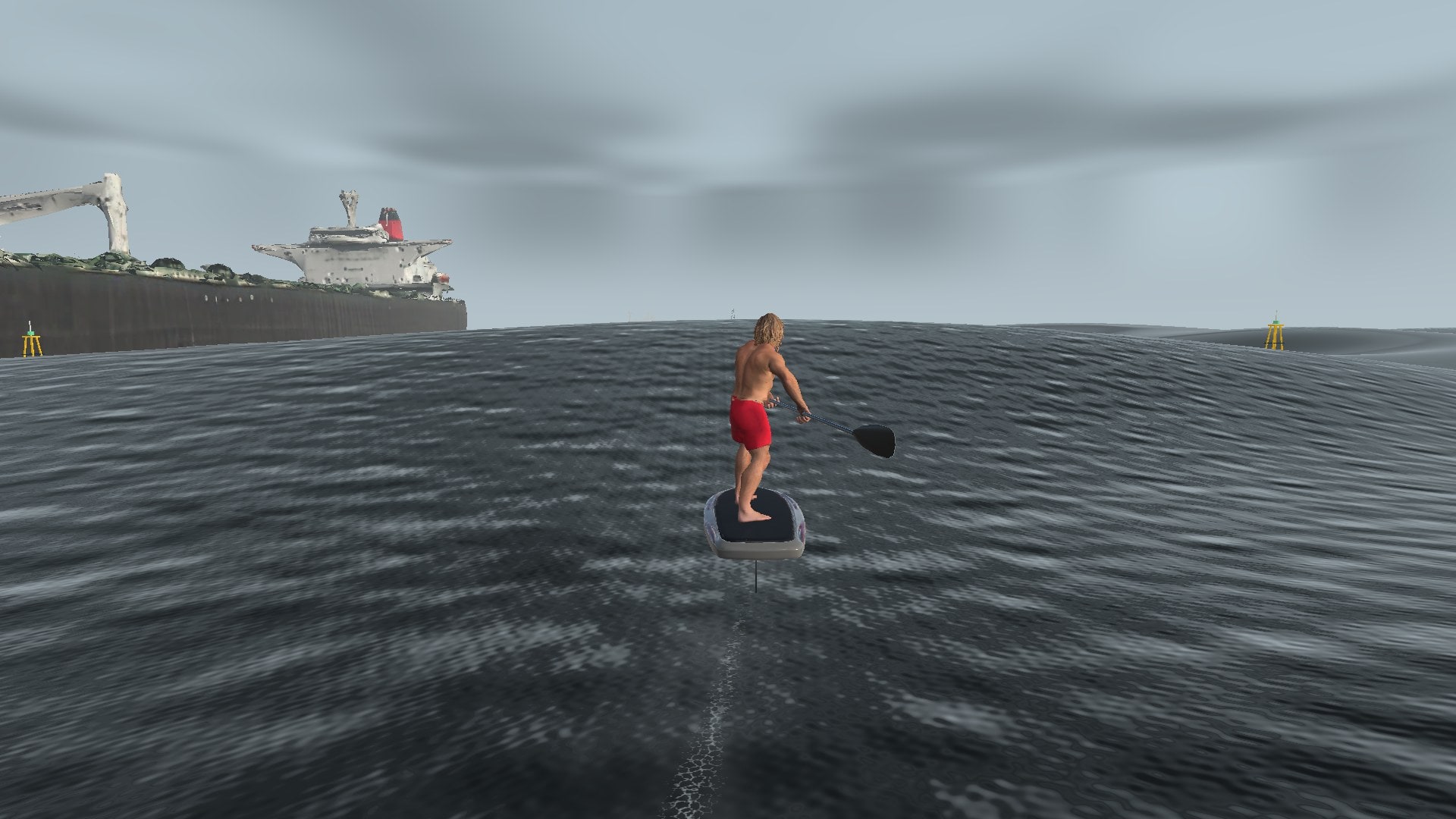 Voyager gameplay: foiling near a tanker on the Bering Run