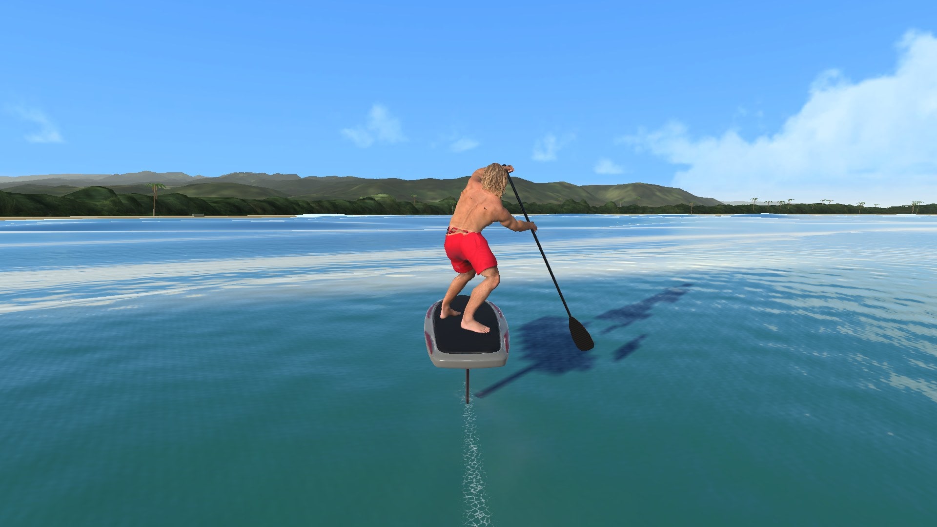 Illustration of crossing wave components and a submerged hydrofoil with lift and drag equations