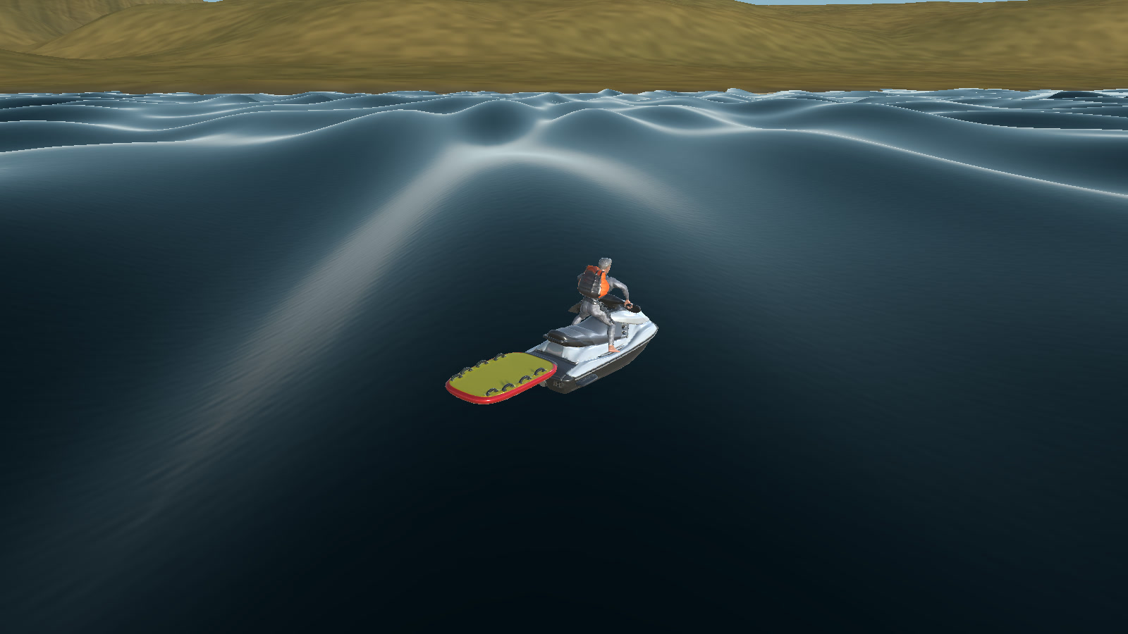 Personal watercraft crossing a Voyager route